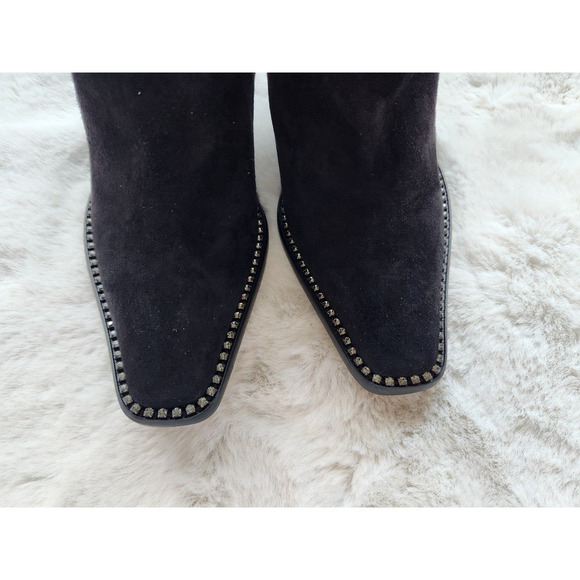 NWOB JIMMY CHOO Brecken 100 crystal-embellished suede ankle boots Size 35 - Picture 9 of 13